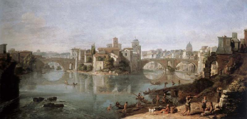 Gaspar Van Wittel the lsland in the tiber oil painting picture
